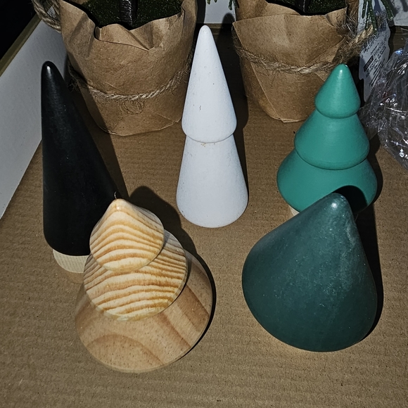 Target brand set of 5 mini wood trees - Picture 1 of 1